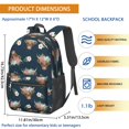 thumbnail image 3 of Highland Cow and Flower Print 17" School Backpacks for Teens,Waterproof Oxford Fabric,S-Shape Padded Straps for School,Travel,Hiking,Camping, 3 of 6