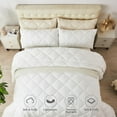 thumbnail image 4 of Oversized King Comforter, Extra Large King Size Grey Comforter for California Bed, Super King Lightweight Breathable Bed Set for All Season with 2 Matching Pillow Cases, 4 of 7