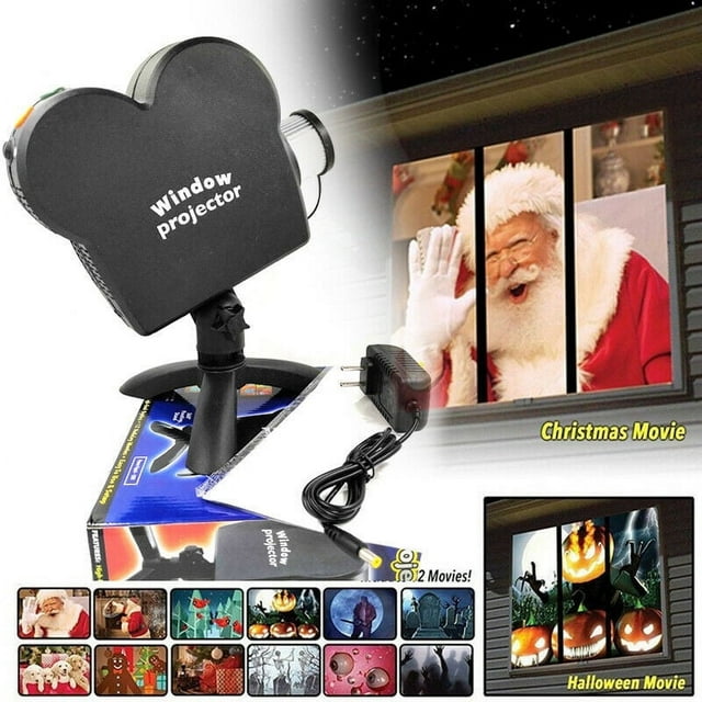 Halloween Movie Projector Kit Haunted Halloween Indoor Outdoor Animation Decor Projector 12 Modes AU Plug