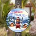 thumbnail image 4 of Hello Welcome Winter The Ski Chesapeake Bay Retriever Snowy Day Round Wood Sign Chessie Dog Lover Hanging Wall Home Decor - 13013, 4 of 5