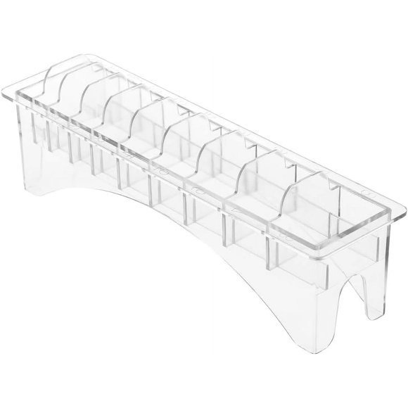 Chazcool Clipper Guard Holder Clipper Holder con base de 10 rejillas Protectores de barbero profesionales para cortapelos universales (10 rejillas)