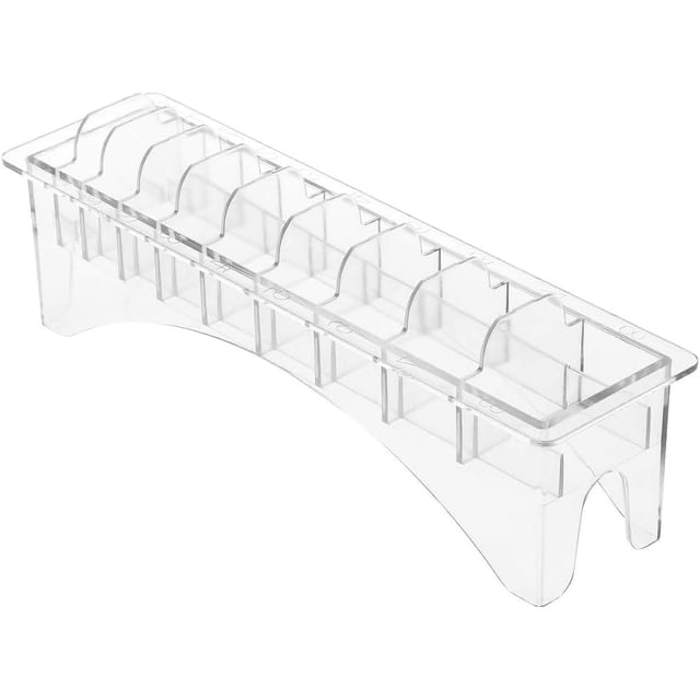 Chazcool Clipper Guard Holder Clipper Holder con base de 10 rejillas Protectores de barbero profesionales para cortapelos universales (10 rejillas)