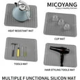 thumbnail image 5 of Silicone Dish Drying Mat for Multiple Usage,Easy clean,Eco-friendly,Heat-resistant Silicone Mat for Kitchen Counter or Sink,Refrigerator or Drawer liner Grey L 16 inches x 12 inches, 5 of 10