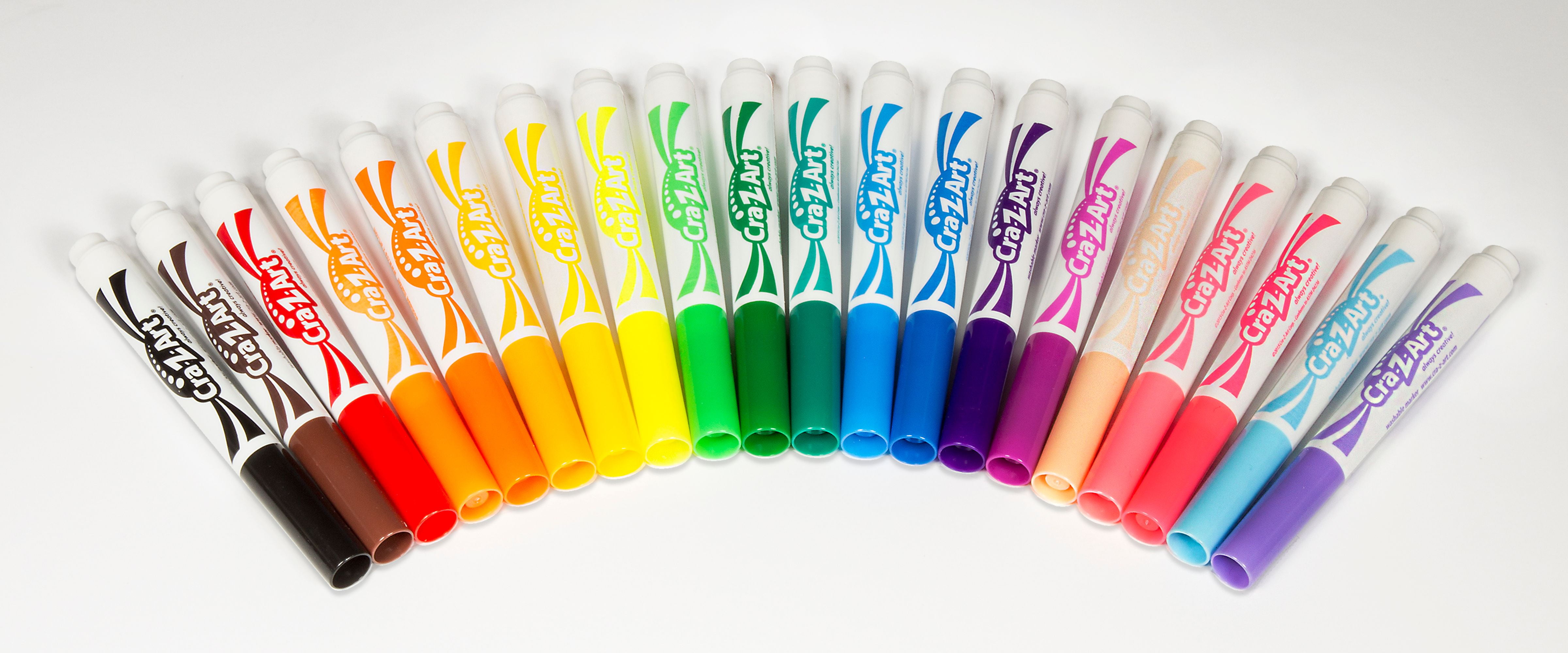Cra-Z-Art® Washable Markers, Broad Bullet Tip, Assorted Classic/Neon/Pastel  Colors, 20/Set