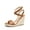 BROWN-PU, variant on Womens Open Toe Espadrilles Dressy Platform Sandals Buckle Ankle Strap Stylish Wedges Sandals