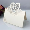 thumbnail image 6 of 50Pcs Heart Shape Wedding Name Cards Table Number Cards For Table Setting Weddings Engagement Christmas Dinner Parties, 6 of 9