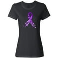 thumbnail image 3 of Inktastic Alzheimer's Awareness Purple Ribbon made of Heart Women's T-Shirt, 3 of 5