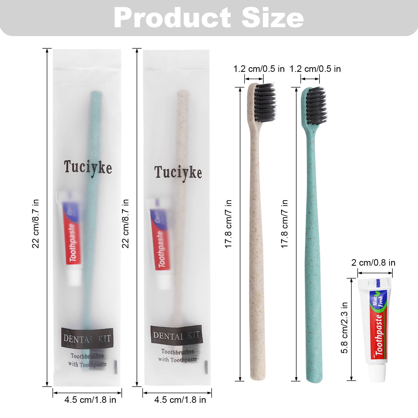 Disposable Toothbrush with Toothpaste Pack of 120,Individually Wrapped Manual Travel Toothbrush Kit in Bulk Toiletries for Adults,Kids,Hotel,Charity,Homeless,Nursing Home(Apricot+Green)