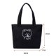 thumbnail image 3 of Bolso de hombro de pana para mujer Bolsos de compras de oso de dibujos animados (negro), 3 of 5