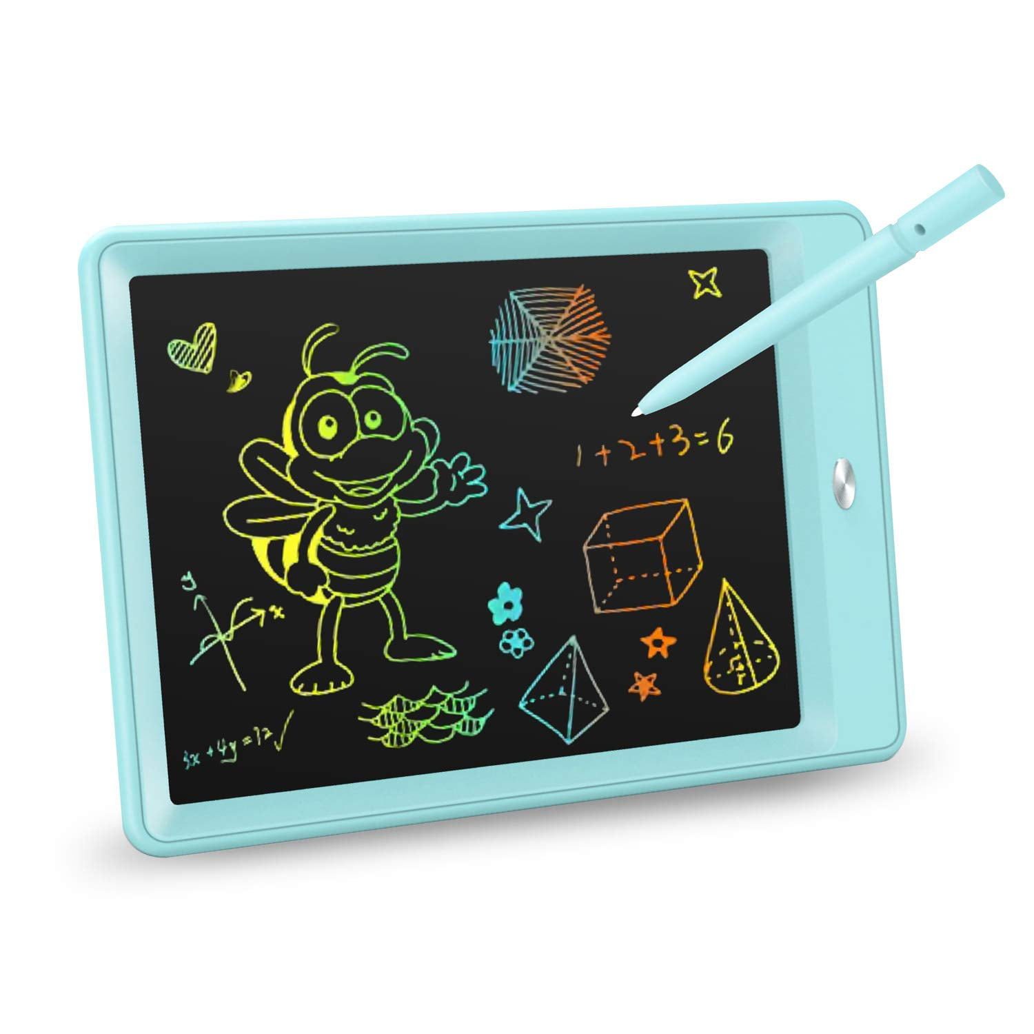 Gifts for 3 4 5 6 Years Old Boys Girls Colorful Doodle Board Gray 10 Inch Kids Drawing Pad LCD Writing Tablet LCD Writing Tablet for Kids Large Screen&Safety Lock 