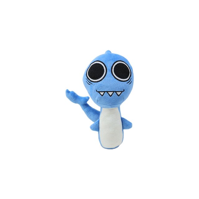 Cojín de peluche con forma de figura de peluche Sprunki Sharky, 25 cm, decoración de habitación