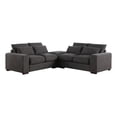thumbnail image 3 of 123.24'' Fabric Square Arm Modular Reversible Sectional Sofa & Ottoman-Dark Gray, 3 of 9