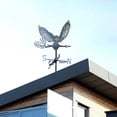 thumbnail image 4 of Iron Roof Mount Weather Vane Statue Decorative Ornament Wind Direction Indicator Leaf, 4 of 8