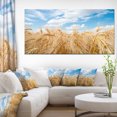 thumbnail image 1 of Barley Field under Blue Sky - Landscape Canvas Art Print, 1 of 4