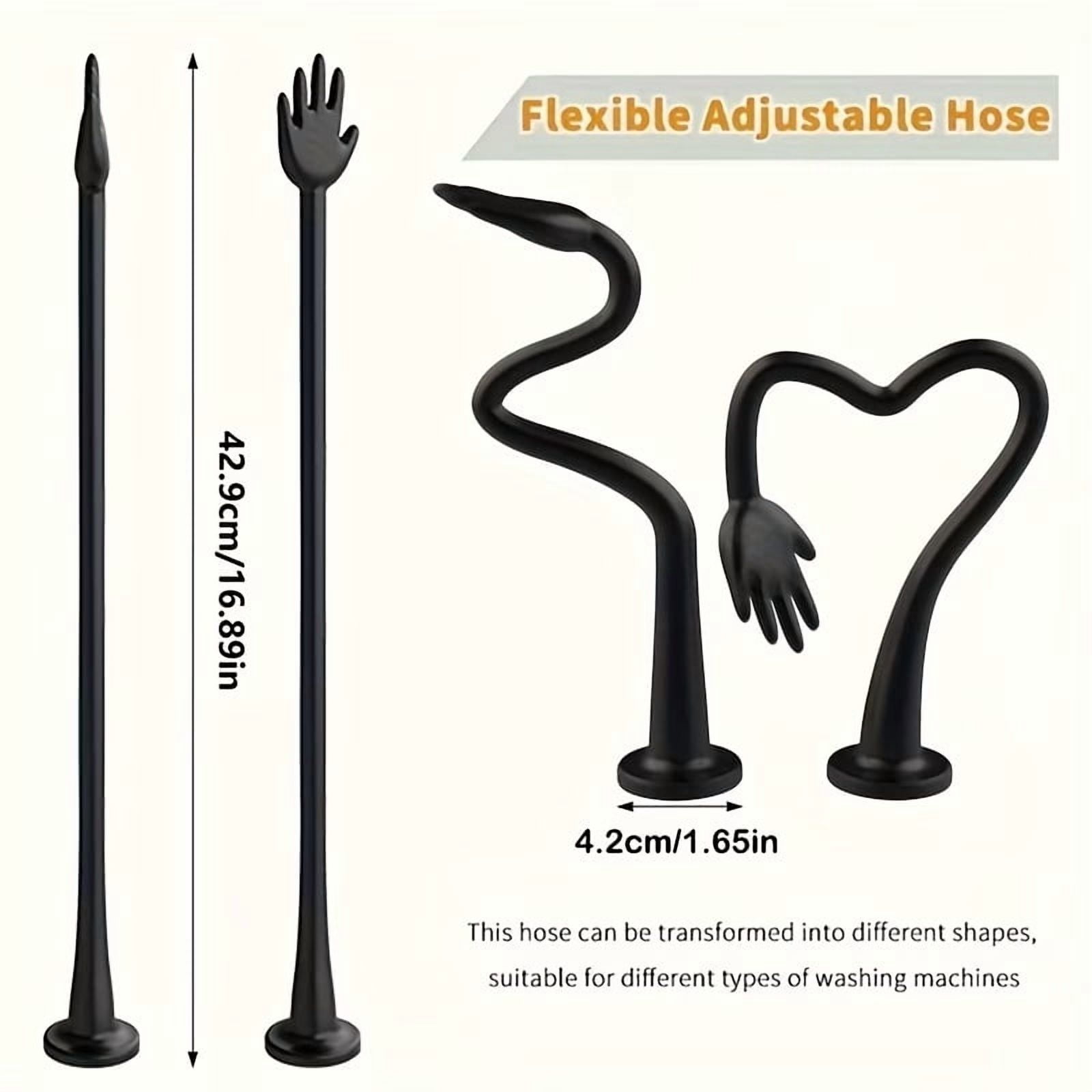 Durable Silicone Adhesive Front Washing Machine Door Holder - Bendable Snake-Shaped Bracket for Washer & Dryer Support