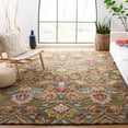thumbnail image 2 of SAFAVIEH Blossom Lennon Floral Wool Area Rug, Green/Multi, 11' x 11' Square, 2 of 11