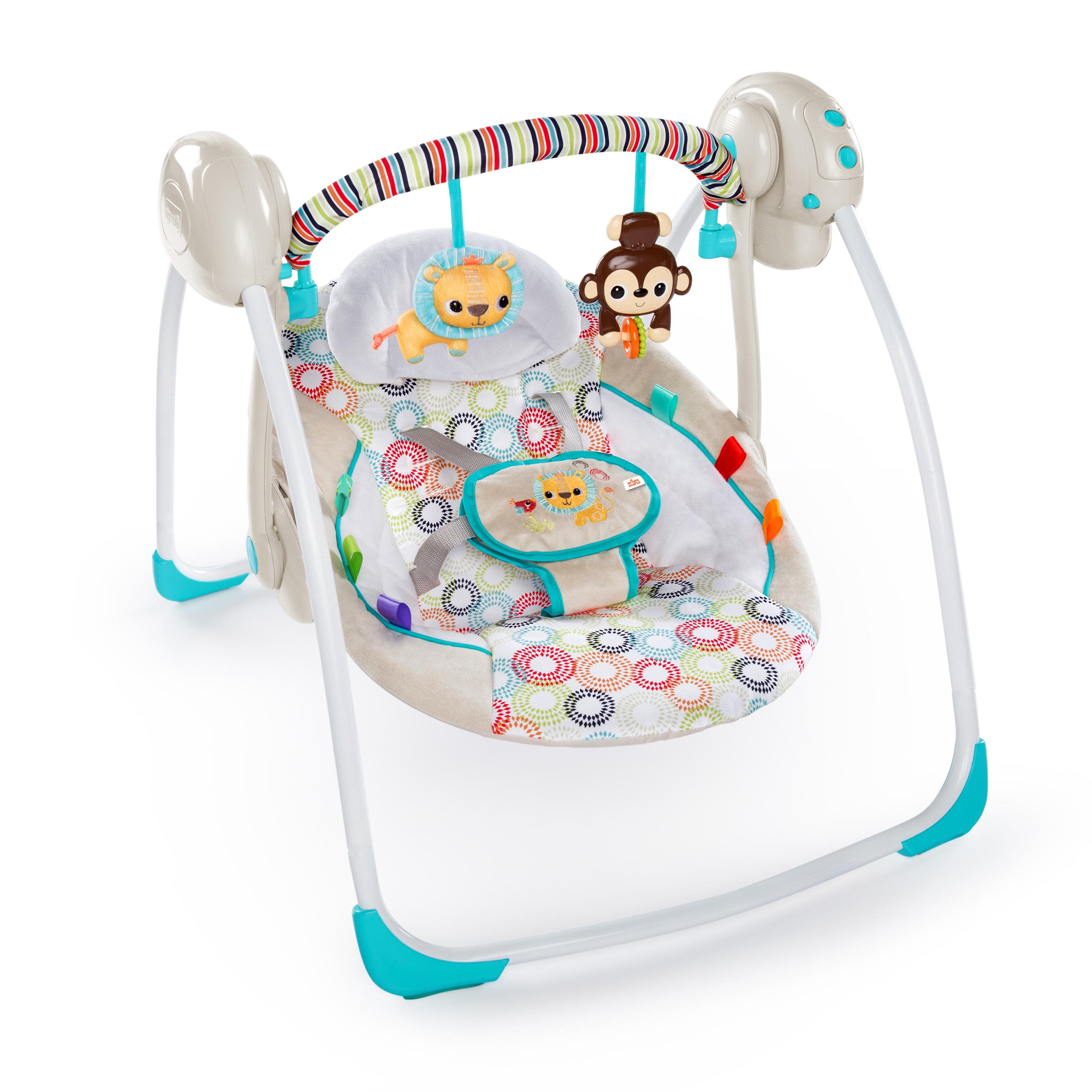 Bright Starts Portable Swing With Whisperquiet Technology Petite Jungle