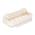 thumbnail image 4 of Soporte para esponjas para fregadero cocina, soporte para paños cocina, toallero con bandeja, estante pared, organizador cocina para baño. Blanco cremoso, 4 of 8