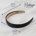 thumbnail image 6 of Motique Accessories 1 inch Vegan Leather Headband for Women and Girls (Black), 6 of 7