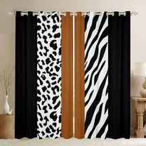 Castle Fairy Leopard Zebra Print Blackout Curtains Set of 2 (52x84 Each) for Female Men Adults,Abstract Animal Print Window Curtains,Vintage Aesthetic Curtains and Drapes,Lightweight Room Decor