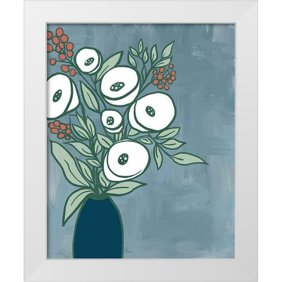Murdock, Ramona 15x18 White Modern Wood Framed Museum Art Print Titled - Bold Bouquet III