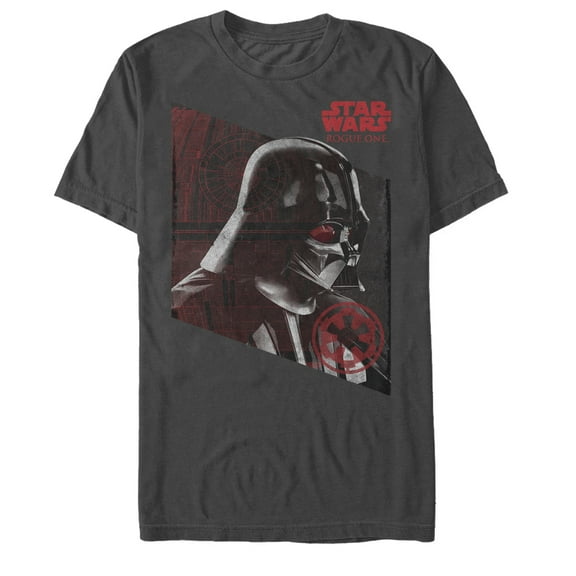 Men's Star Wars Rogue One Darth Vader Death Star Border  Graphic Tee Charcoal X Large