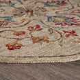 thumbnail image 3 of Ox Bay Talia 6' Round Beige Medallion Wool Indoor Area Rug, 3 of 7