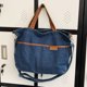 thumbnail image 1 of Bolso Denim Casual Hombro Correa Ajustable con Asa Clutch Azul Oscuro Azul, 1 of 8