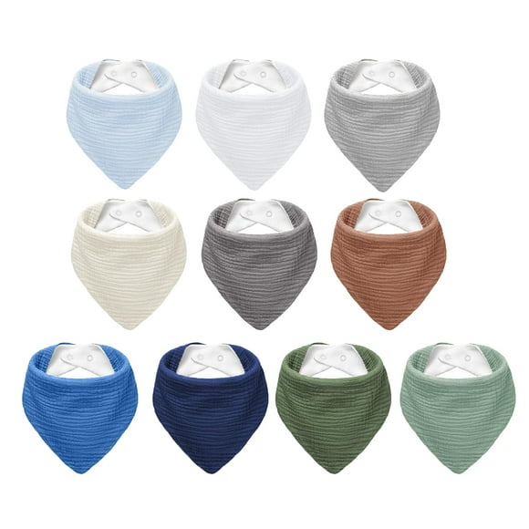 Baberos para bebés NISXABEBE, pañuelo de muselina, 10 unidades, para niños