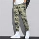 thumbnail image 2 of Pantalones deportivos con estampado de camuflaje para hombre, peto de tiro medio, cintura elástica, bolsillos con cordón, pantalones Cargo para correr, 2 of 4