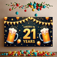 thumbnail image 4 of Beer Mug Banner Cheers Anniversary Yellow Balloons Star Design Celebration Decoration for Party Outdoor Indoor, 4 of 5