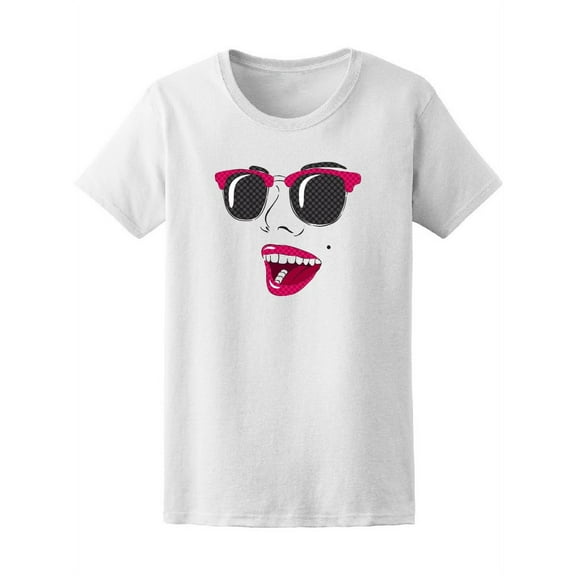 Pop Art Fashion Smiling Glasses Women's Tee - Image by Shutterstock