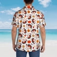 thumbnail image 4 of Balery Turkey And Thanksgiving2 Camisas hawaianas de manga corta para hombre, camisas playeras de corte holgado, camisas de vacaciones con botones,X-Large, 4 of 7