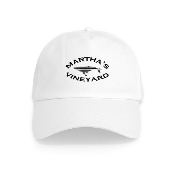 CafePress - Martha's Vineyard MA Whale Design. Cap - Adjustable 100% Brushed Unisex Casual Cotton Baseball Cap, Beige, 1