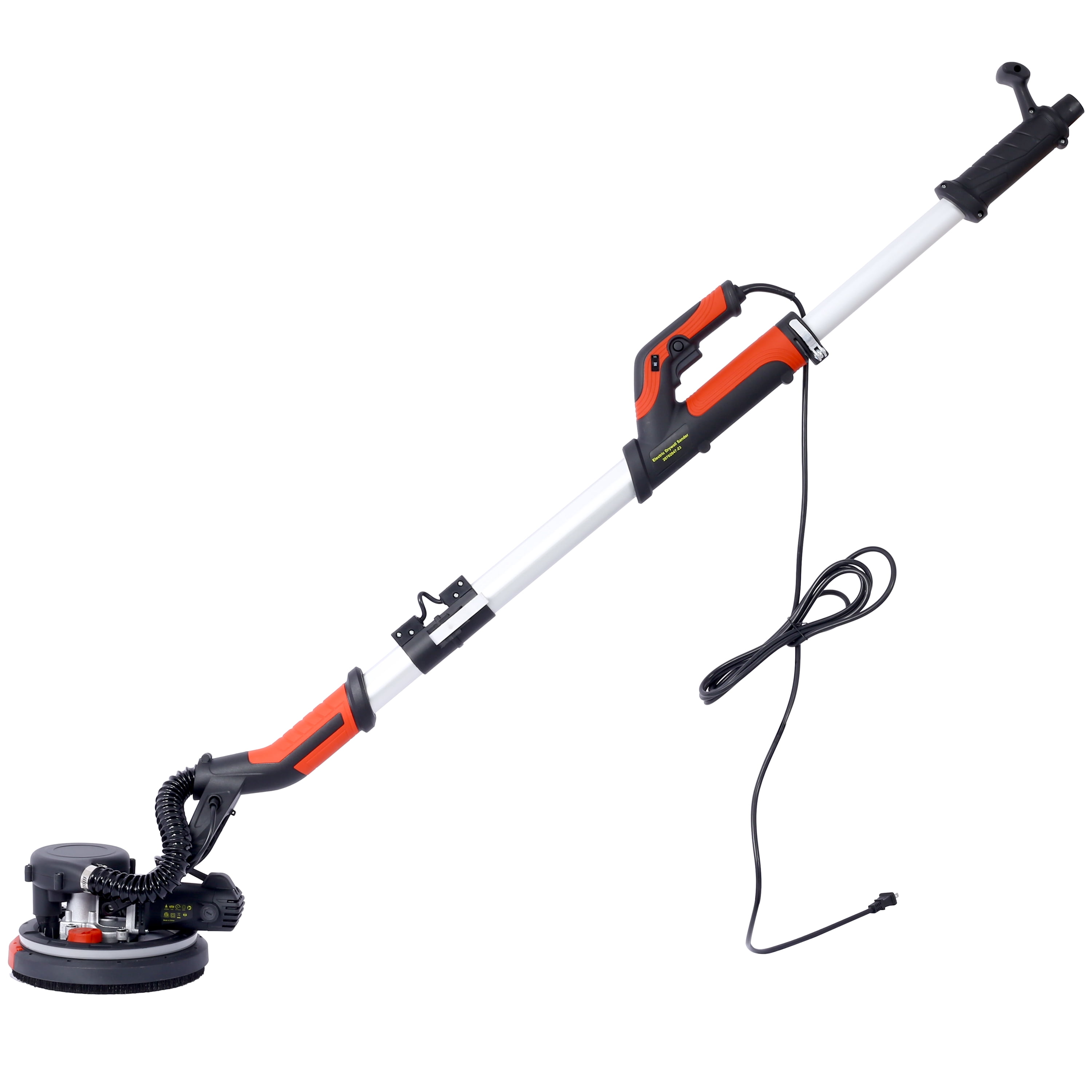 Drywall Sander with Vacuum Attachment, LED Light, Extendable Pole, 360° Rotary Head, Dustless Sanding