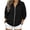 Black, variant on Women's Waffle Knit Zip Up Jacket Collared Long Sleeve with Pockets Casual Outerwear