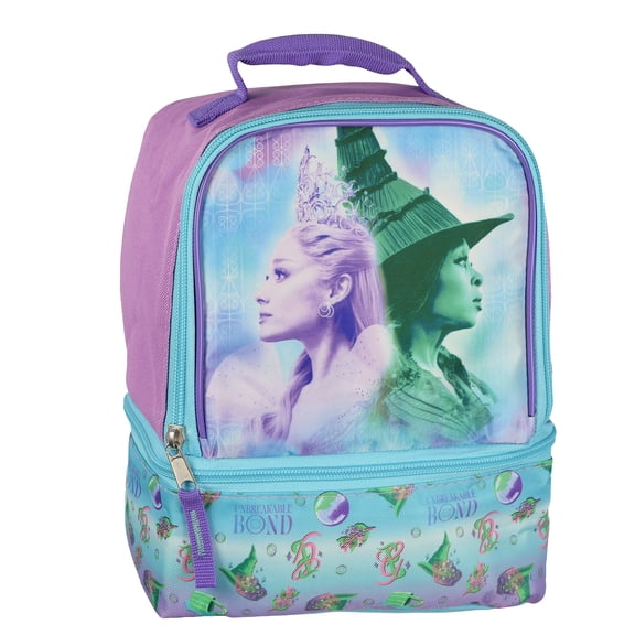 Wicked Lunch Box Glinda and Elphaba Unbreakable Bond Insulated Dual Compartment 9" Tote Bag