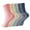 5Pairs Dark and Light Color Assorted, variant on Non Slip Socks for Women Winter Warm Cozy Fuzzy Slipper Socks Soft Fluffy Hospital Socks with Grips Crew