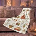 thumbnail image 6 of Farm Animals with Barn and Christmas Greenery, Rustic Holiday Style for Farm Lovers and Christmas Gift, Cozy Flannel Blanket for Living Room and Bedroom, Home Decor, 6 of 9