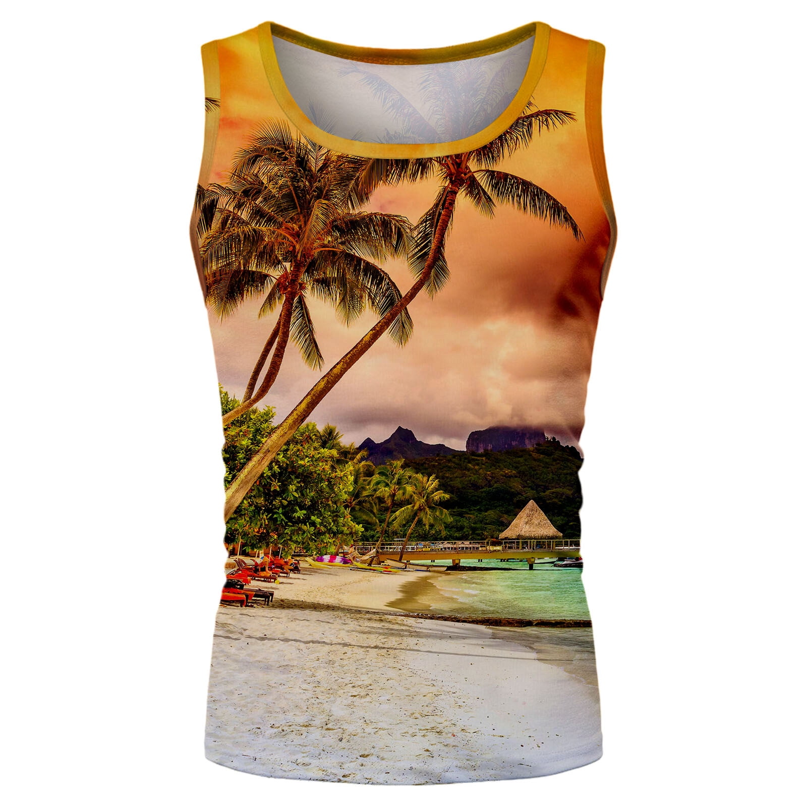 Dog Muscle Tank Top Airbrush 80's Inspired Beach Sun Swim Quick Dry Shirt  Free Shipping