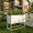 White, variant on AwayHome 30.5"H x 15"W x 38"L Outdoor Raised Metal Planter Box with Legs,All-Weather Rectangular Outdoor Flower Box,Black