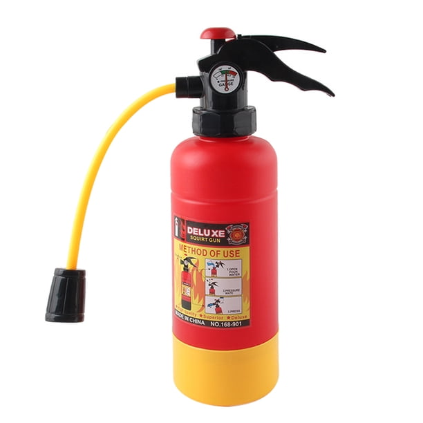 Juguete de agua de dibujos animados, divertido extintor de incendios para niños, juguete de agua portátil