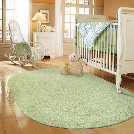 Spring Garden Braided Rug Green