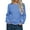 Blue, variant on Lovskoo Sweaters for Women Round Neck Sweater Trendy Casual Pullover Long Sleeve Knit Tops Black