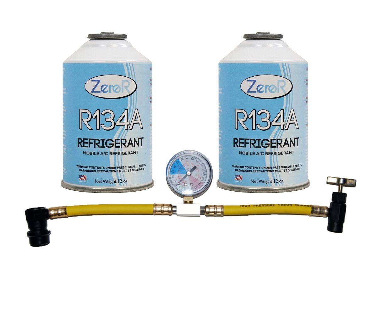 ZeroR® AC Refrigerant 3 6oz Cans for AC Recharging R134a Replacement 