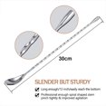 thumbnail image 2 of Mixing spoon Stainless steel, spiral pattern bar spoon for cocktail shakers tall glasses - silvery, 2 of 5