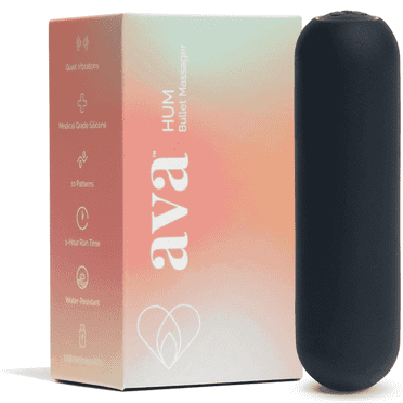 Ava Bullet HUM Wand Massager - Discreet & Compact Massager for Women - Bullet Vibrator - Black