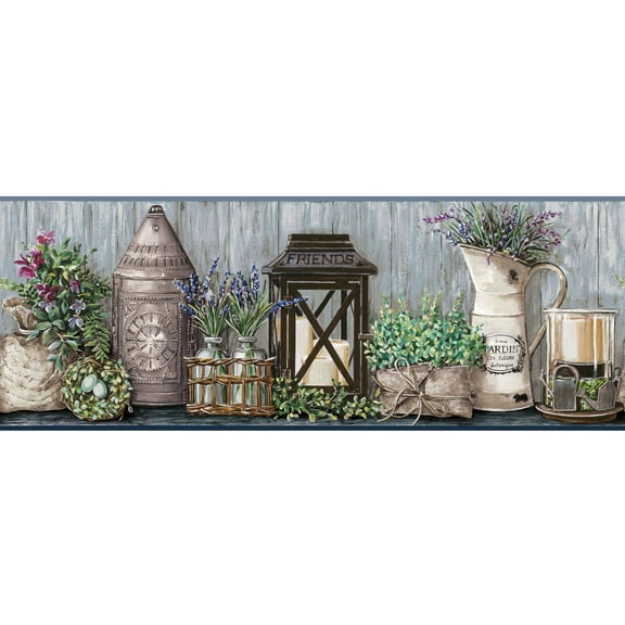 Country Keepsakes Garden Border Wallpaper