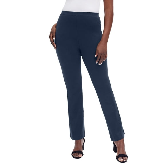 Jessica London Women's Plus Size Everyday Stretch Cotton Straight Leg
