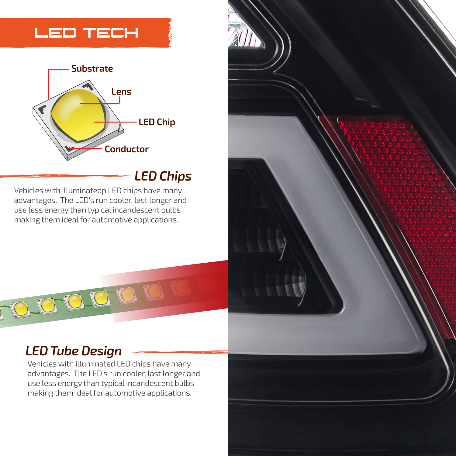 AKKON - For 2010-12 Ford Fusion Full LED Daytime Running Lamp Bar Tail Lights Black Housing Clear Lens Set